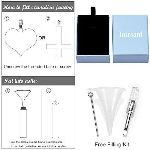 Imrsanl Cylinder Cremation Urn Necklace for Ashes of Loved One - color: Customize