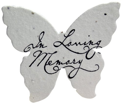 of THE Earth Seed Paper Butterfly "in Loving Memory" Message for Celebrations of Life and Memorials, Set of 48 - color: In Loving Memory