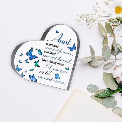 Sympathy Gifts for Loss of Loved One, Memorial Gifts for Loss of Auntie, In Memory of Aunt Plaque, Bereavement Condolences Grief Gifts, Funeral Remembrance Decor Ornament Sign - style: Aunt