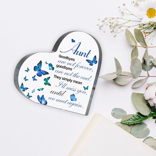 Sympathy Gifts for Loss of Loved One, Memorial Gifts for Loss of Auntie, In Memory of Aunt Plaque, Bereavement Condolences Grief Gifts, Funeral Remembrance Decor Ornament Sign - style: Aunt