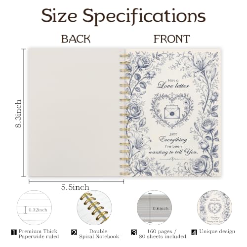 Rqvcp Not a Love Letter Lined Journal Notebook 5.5x8.3in - color: Everything I've Been Wanting To Tell You