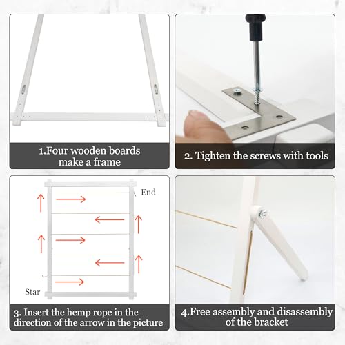 FramePro Wood Photo Display Board with Clips (White) | Freestanding stable desktop frame, holds up to 30 photos, ideal graduation table centerpiece decor - color: White