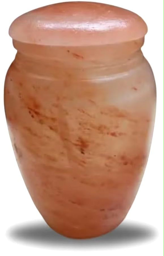 Himalayan Natural Salt Urn, Extra Small, Biodegradable, 15 Cubic Inch.