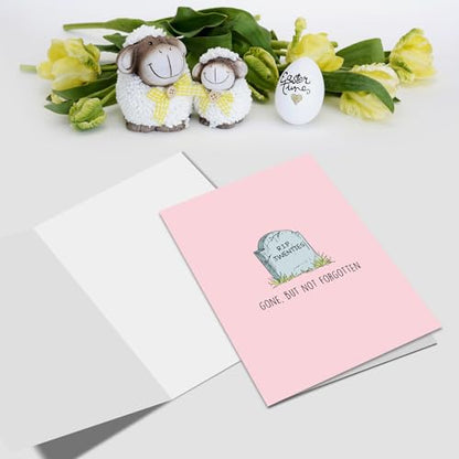 Nchigedy Funny 30th Birthday Card for Him Her, Sarcastic Thirty Birthday Card for Women Men, 30 Years Old Birthday Card, RIP Twenties Gone But Not Forgotten - color: #4