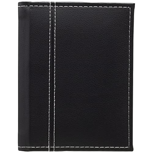 Neil Enterprises Inc. 4x6 Black Photo Album with White Stitching - Holds 24 Photos