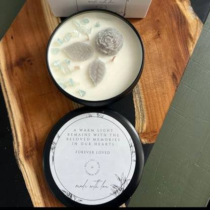 Thinking of You Memorial Candle for Loss of Loved One – Sympathy & Bereavement Gift, Grief Remembrance Candle, Natural Wax Rose, in Loving Memory Condolence Token, Loss of Loved One Gift