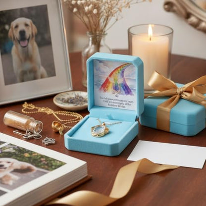 Dog Fur Keepsake Necklace, Dog Shaped Locket for Fur Hair, Copper Glass Pet Memorial Pendant, Pet Loss Jewelry Gift (Glass Dog Head - Dog) - color: Dog Shaped Necklace