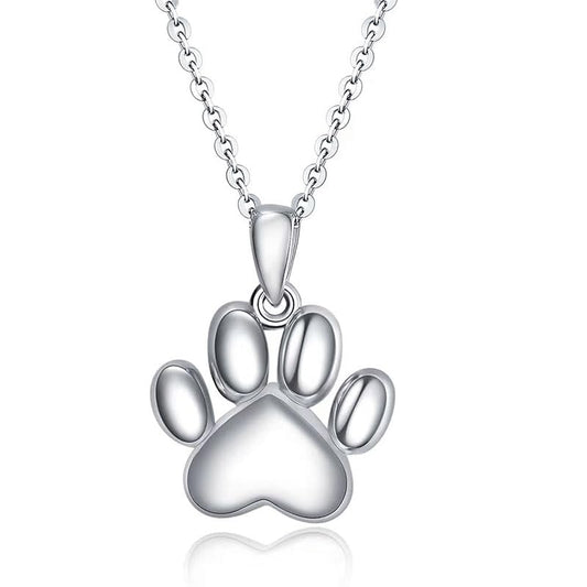 Paw Urn Necklace Cremation Jewelry for Ashes for Dog/Cat Paw Print Pet Urn Pendant Memorial Keepsake Ashes Locket for Women Men