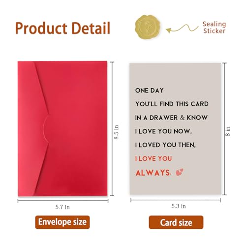 ICOOLYI Romantic Birthday Card & Gifts for Husband Boyfriend Him or Wife Girlfriend Her, Happy Anniversary Card & Gifts, Valentine Day, I Love You Always - color: WY-275