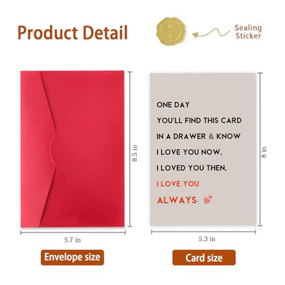 ICOOLYI Romantic Birthday Card & Gifts for Husband Boyfriend Him or Wife Girlfriend Her, Happy Anniversary Card & Gifts, Valentine Day, I Love You Always - color: WY-275