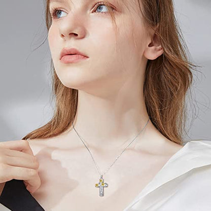Cross Urn Necklace for Ashes 925 Sterling Silver Cremation Jewelry with Funnel Filler Kit Ashes Necklace for Human Women Girl Pets - color: G_Life of Tree Urn Necklace, style: Personalized