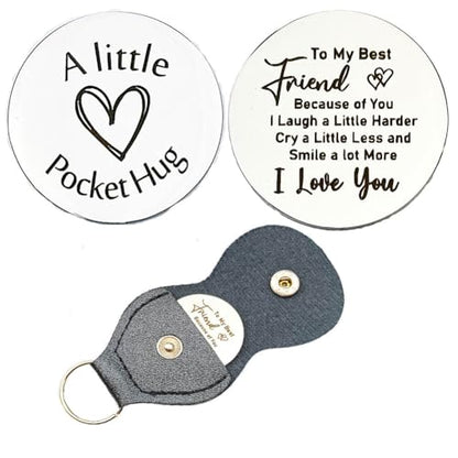RFTWXHPN Long Distance Relationship Friendship Gifts for Women Men Pocket Hug Tokens Christmas Gift for Boyfriend Girlfriend - color: To My Best Friend