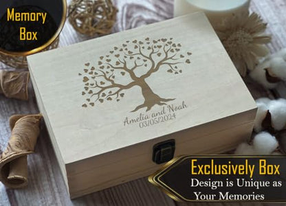 Tree of Life Personalized Name - Custom Laser Engraved Gift Box, Ideal for Memorials, Anniversaries, and Special Life Events