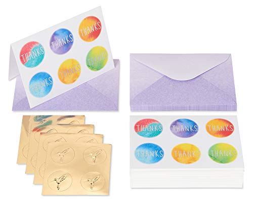 Papyrus Thank You Cards with Envelopes, Tie Dye Dots (14-Count) - color: Tie Dye Dots