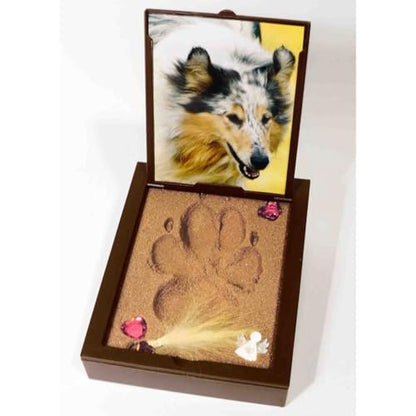 PawPals Paw Print Keepsake Classic Mold Kit, Instant Paw Print Kit with Display Frame & Photo Window, Pet-Safe, No Kneading, Mixing, Baking or Drying Keepsake (Small)