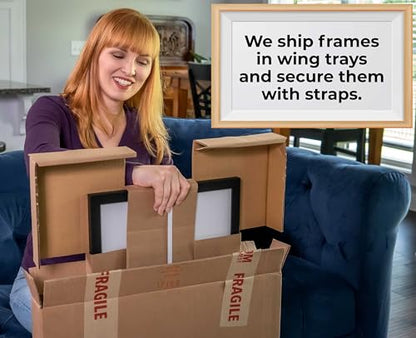6x8 Shadow Box Frame Black Wood | with a 3/4" Usable Display Depth | Includes a Black Real Suede Texture Acid-Free Backing Board, UV Resistant Acrylic, and Hanging Hardware