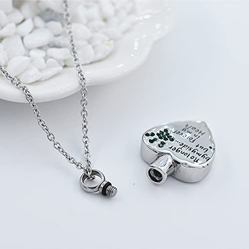 Fashion Pet Cremation Jewelry Stainess Steel Heart Keepsake Ashes Necklace Dog Cat Paw Memorial Urn Pendant - color: Gold