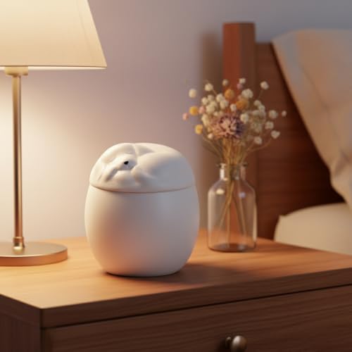 Ceramic Pet Cremation Urn for Dogs, Sleeping Dog Lid Memorial Urn