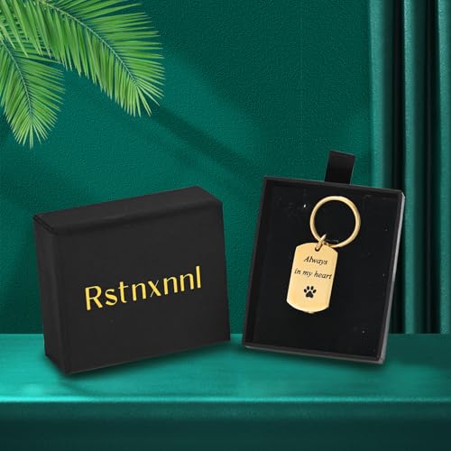 Pet Paw Cremation Jewelry Urn Keychain for Ashes for Women Men Memorial Keepsake Keychain - color: Gold