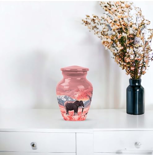 Elephant Small Cremation Keepsake Urns for Adult - Mountain's Keepsake Urn - color: Elephant-4, size: 3-inch