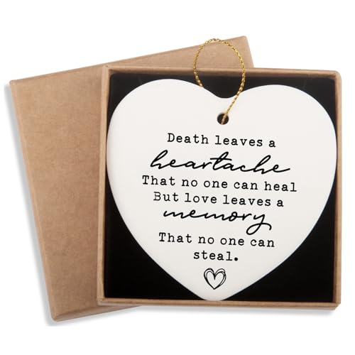 Sympathy Ceramic Ornament Keepsake for Loss of Loved One - Bereavement Remembrance Gift in Memory of Dad Mom - Condolence Keepsake - color: Bereavement