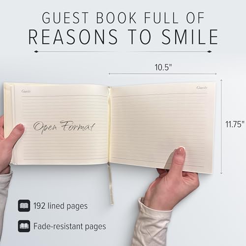 Gallery Leather Guest Book - Great for Wedding, Reception, Baby and Bridal - color: Acadia Tan