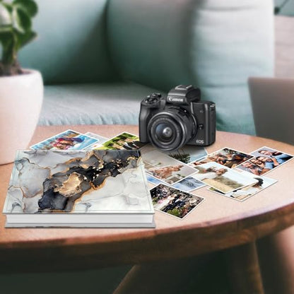 Fintie Photo Album 4x6 Photos - 600 Pockets Large Capacity Albums Book | Vegan Leather Cover, 4X6 Picture Keepsakes, Family/Wedding/Travel Memory Book, Baby/Kids/Boys/Girls Gift, Cloudy Marble - color: Cloudy Marble