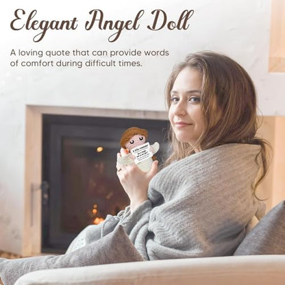 Handmade Positive Crochet Angel - Life is Tough But So are You - Birthday Gifts, Get Well Gifts for Women Men Kids Bestie, Inspirational Gift for Friends Student, Coworker - style: Get Well Gifts