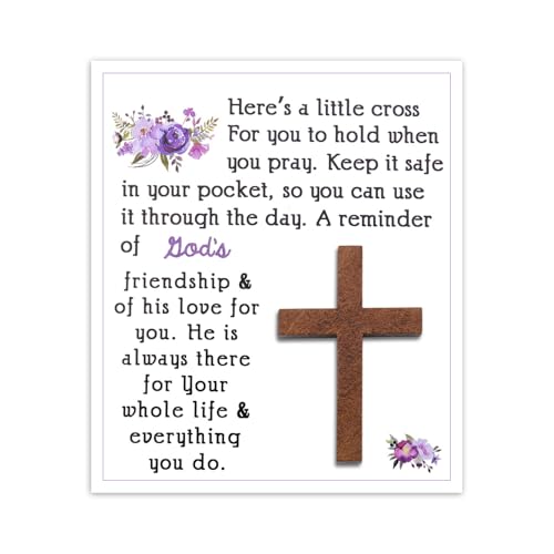 Christian Cross Pocket Hug Token Catholic Religious Greeting Cards with Cross Christians Gifts for Church Conference Christmas Gifts for Women Prayer Faith Christmas Exchange Card for Coworker Friends - color: Christian Cross Pocket Hug Token