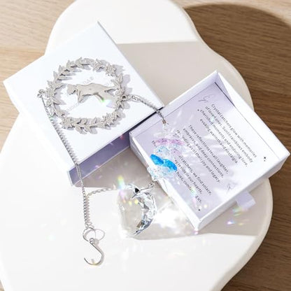 Hegelda Cat Memorial Gifts for Loss of Cat Crystal Suncatcher Ornaments | Pet Sympathy Gifts Stained Glass Decor, Remembrance Keepsake, In Loving Memory Passing Gift - style: Cat-Heart