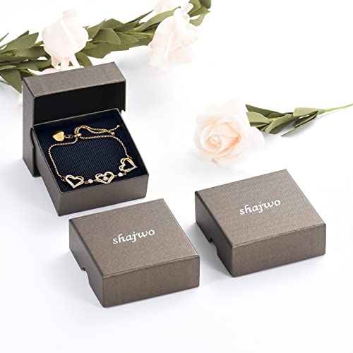 shajwo Heart Urn Bracelet for Ashes for Women - color: Gold-White