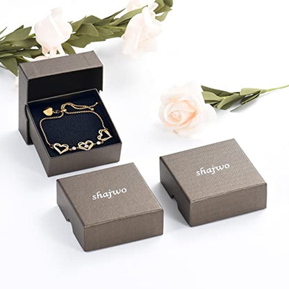 shajwo Heart Urn Bracelet for Ashes for Women - color: Gold-White