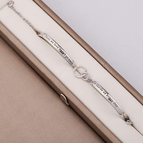 Zuo Bao Memorial Bracelet In Memory Of Dad Mom Sympathy Gift Those We Love Don't Go Away They Walk Beside Us Every Day Loss Jewelry for Her - color: Bracelace S