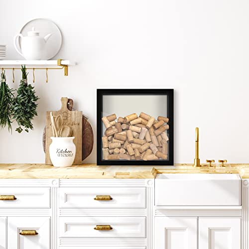 Americanflat 11x11 Shadow Box Frame with Shatter-Resistant Glass - Silhouette Collection - Large Shadow Box Display Case for Tabletop and Wall Display - Black with Soft Felt Back | Shatter-resistant glass, 1.5 inch interior depth, displays keepsakes, meda