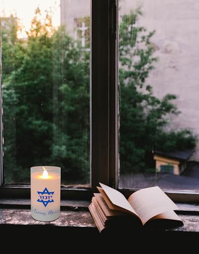 Ner Mitzvah Electric Yahrzeit Candle - LED Votive Candles - Flameless Memorial Candle - 2 Pack - size: 2-Pack
