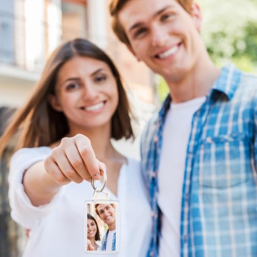 15/20 Pack Acrylic Photo Frame Keychain, Personalized Customizable Keychains, Clear Picture Keychain as Gift - color: 2"x 3"（15pack)