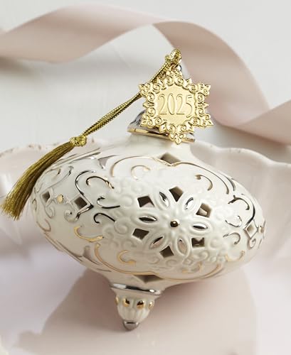 Lenox 2025 Annual Christmas Porcelain Hanging Ornament - style: Annual