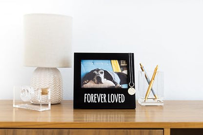Pearhead Forever Loved Pet Keepsake Picture Frame, Photo Frame for Pet Owners and Dog Lovers, Ideal Memorial Gift for Loss of Dog and Pet Remembrance, Wall Mount And Tabletop Frame, Black | Picture Frame for Pet Owners, Ideal Memorial Gift for Loss of Dog