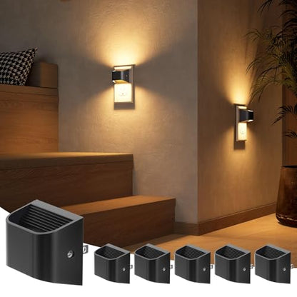 NIORSUN Night Lights Plug Into Wall, 6 Pack, 3000K, Auto On/Off, Black - color: Black, size: 6 Pack