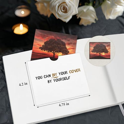 SUNEE Funeral Guest Book for Memorial & Funeral Services – in Loving Memory Funeral Book, Celebration of Life Guest Book with 100 Lined Pages, Table Sign, Ribbon Bookmark and Linen Hardcover, Beige - color: Beige