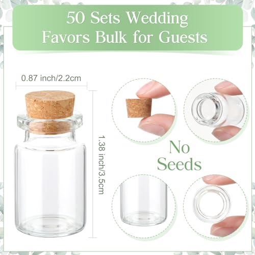 Jingmore 50 Sets Wedding Favors for Guests Let Love Grow Gift, Leaves - style: Leaves