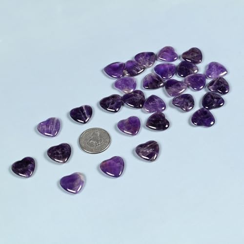 28 Sets Bulk Pocket Hug Amethyst Heart Worry Stone Keepsake Exchange Relationship Cards for Colleagues Family Distance Social Celebration of Life Gift - color: Amethyst