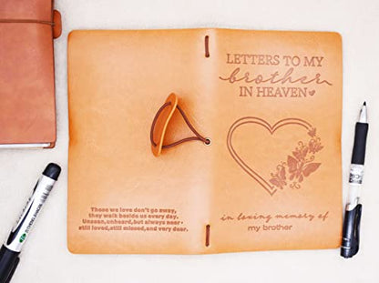 XPL Brother Memorial Remembrance Gift-Bereavement Gift-Refillable Travel Photo Diary Journal-Those We Love Don't Go-Letters to My Brother in Heaven,In Loving Memory-Sympathy Gifts for Loss of Brother - style: 1-Letters to My brother in Heaven