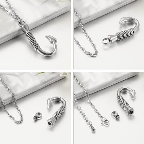 Abooxiu Top Ring with Screwdrivers for Urn Necklace Cremation Jewelry Ashes Keepsake Stainless Steel Replacement Silver