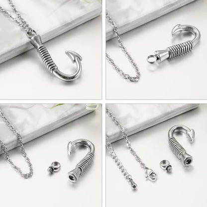 Abooxiu Top Ring with Screwdrivers for Urn Necklace Cremation Jewelry Ashes Keepsake Stainless Steel Replacement Silver