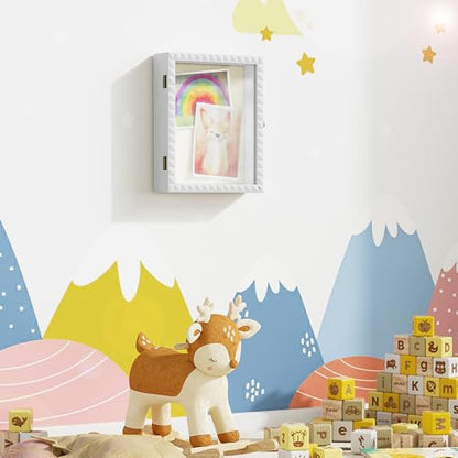 SZQINJI Shadow Box Frame 8x10 Deep Diamond Shape Door Display Cases, White - color: White, size: 8x10