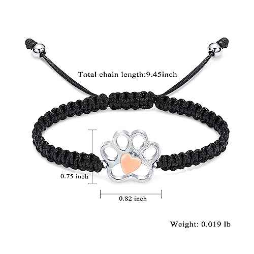 Paw Print Urn Bracelet for Pets Ashes Stainless Steel Dog Cat Paw Cremation Bangle Locket Bracelet Memorial Ashes Holder Keepsake Jewelry - color: E