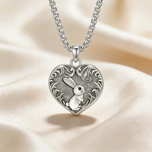 Urn Necklace for Ashes Blue opal Cremation Necklace Keepsake Memory Jewelry for Ashes of Loved Ones Keepsake - style: Bunny urn