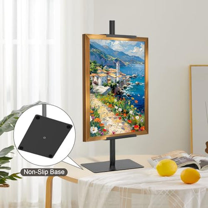 Adjustable Tabletop Picture Frame Stand,Heavy Metal Base Adjustable Size Table Easels for Display,Picture Frame Holder Art Display Stand,Art Poster Rack,for Home Office Galleries