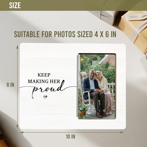 Memorial Gifts Picture Frame for Loss of Dad Grandpa Son, Sympathy Remembrance Gifts Frame for Loss of Papa, Keep Making Him Proud - color: Him